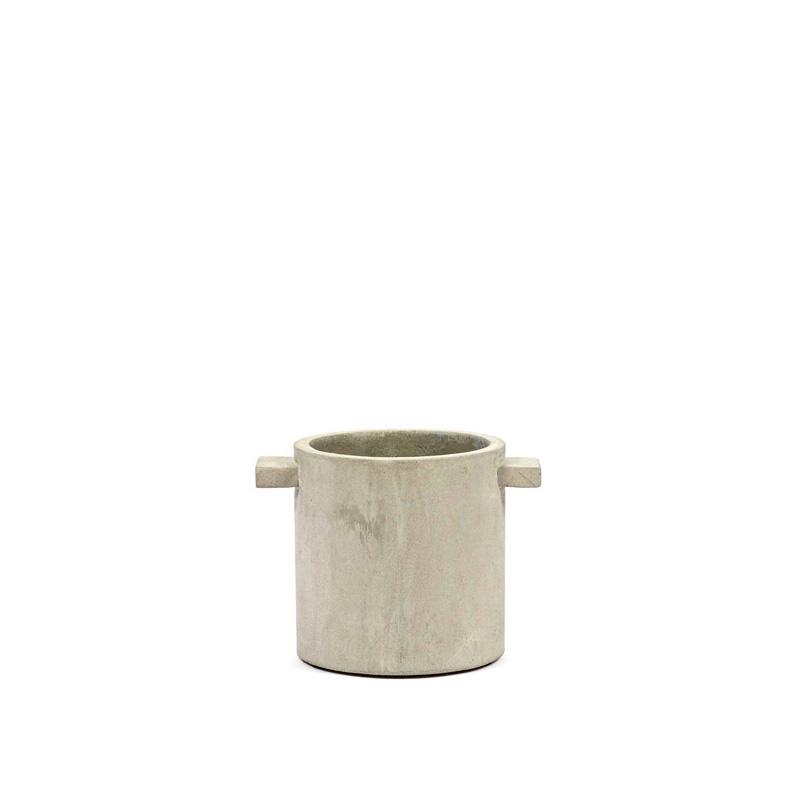 Pot Concrete Rond Naturel M 15x15
