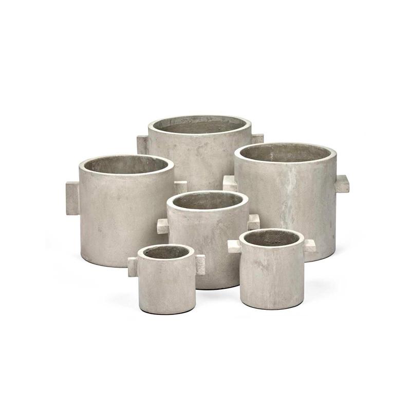 Jardinière ronde en ciment naturel XXXL 30 x 30