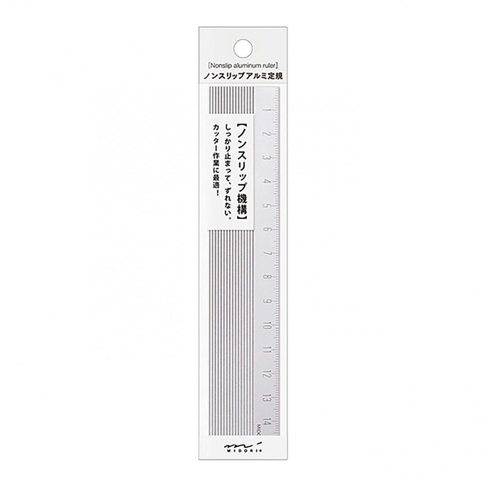 Règle en aluminium antidérapante argentée de 15 cm