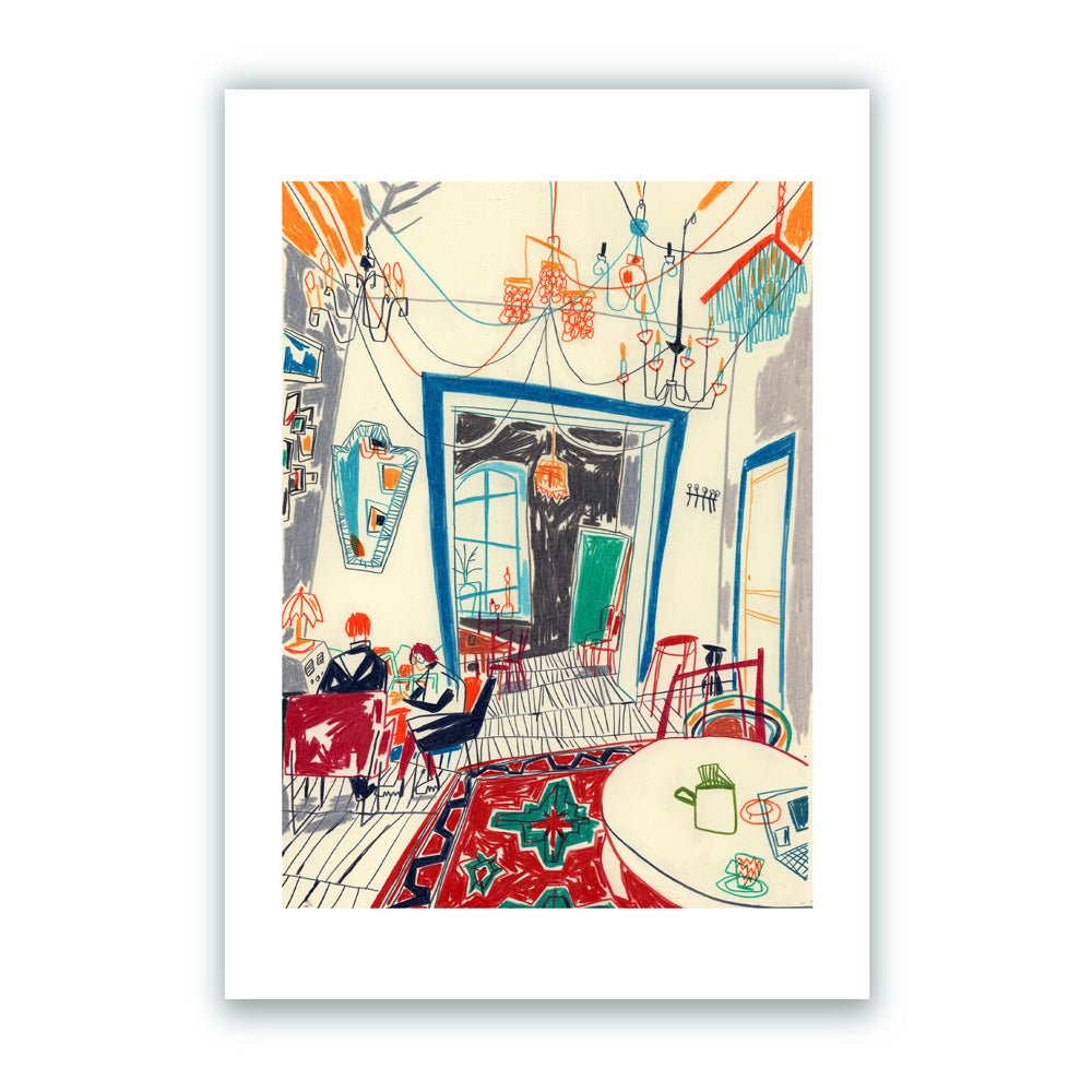Authentic Armenian Interior of Mirzoyan Library Giclée Print
