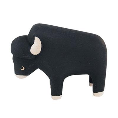 Bison en bois pour animaux