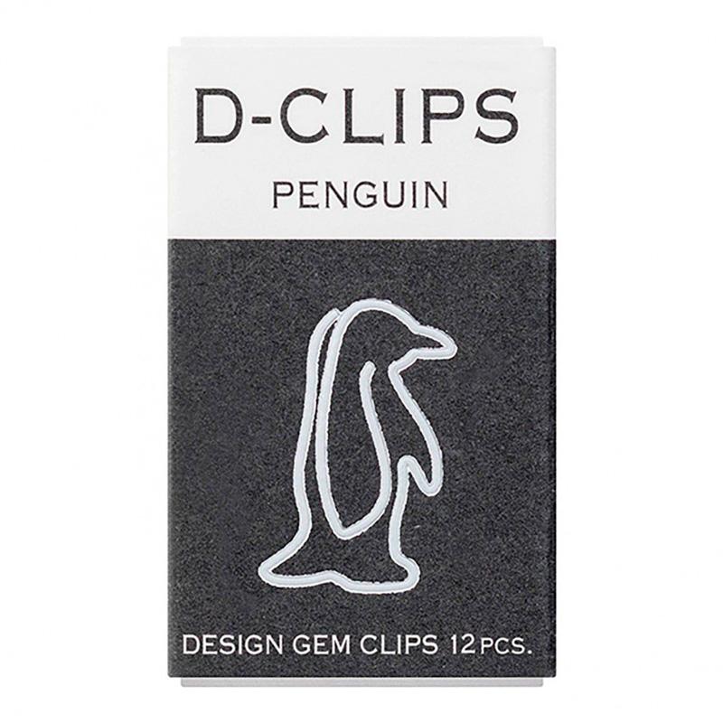 Mini boîte de clips en D Pingouin
