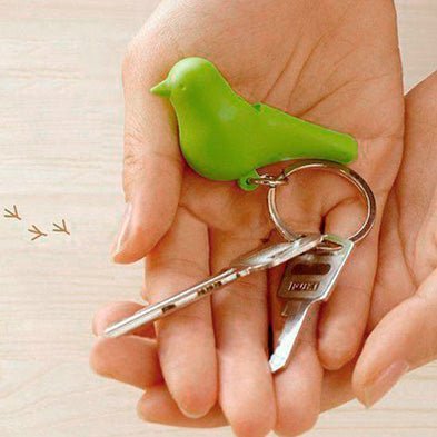 Duo Sparrow Keyring White - Green
