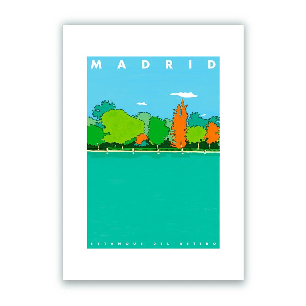 Madrid - Estanque del Retiro Impresión Giclée