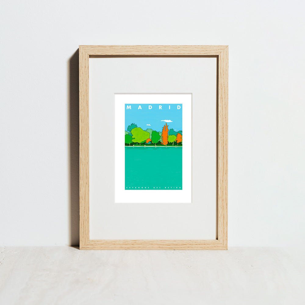 Madrid - Estanque del Retiro Impresión Giclée
