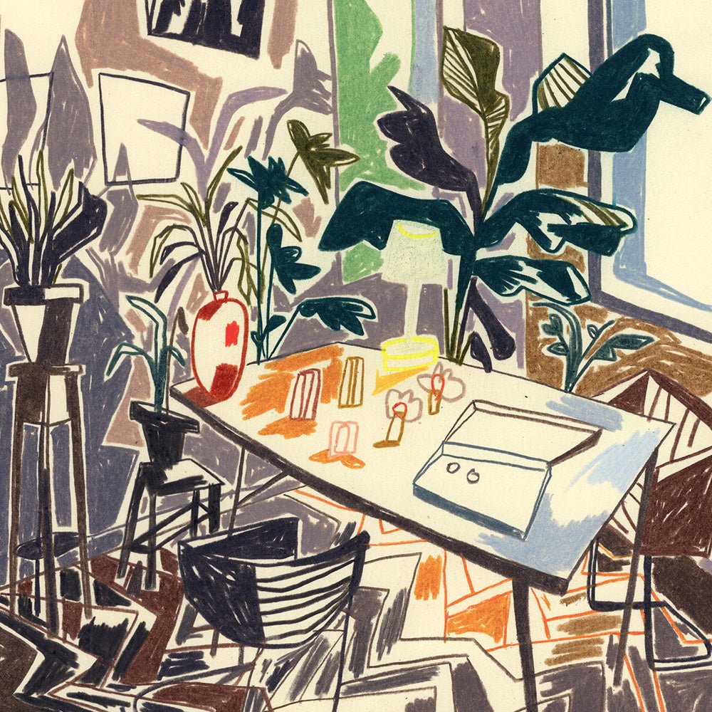 Evening at Studio Giclée Print A4