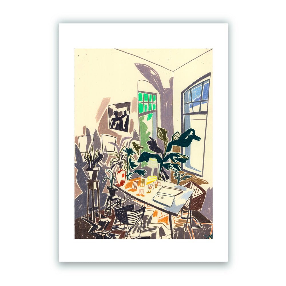 Evening at Studio Giclée Print A4