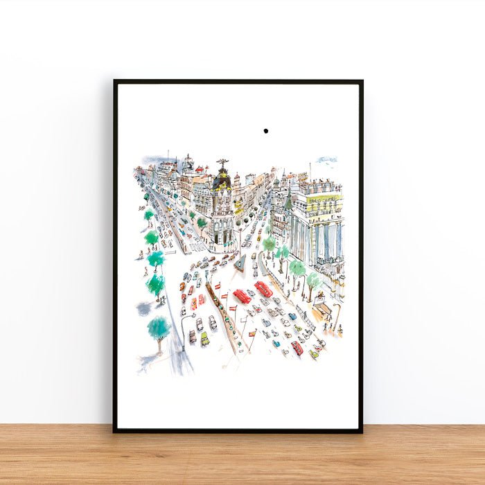 Gran Vía, edificio Metrópolis Impresión Giclée