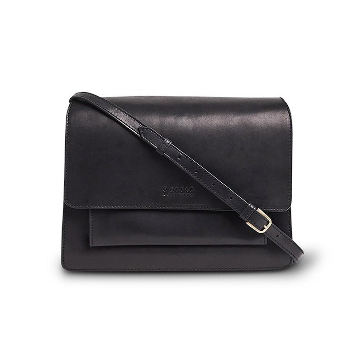 Bolso Harper Clásico Negro (Correas Cuero)