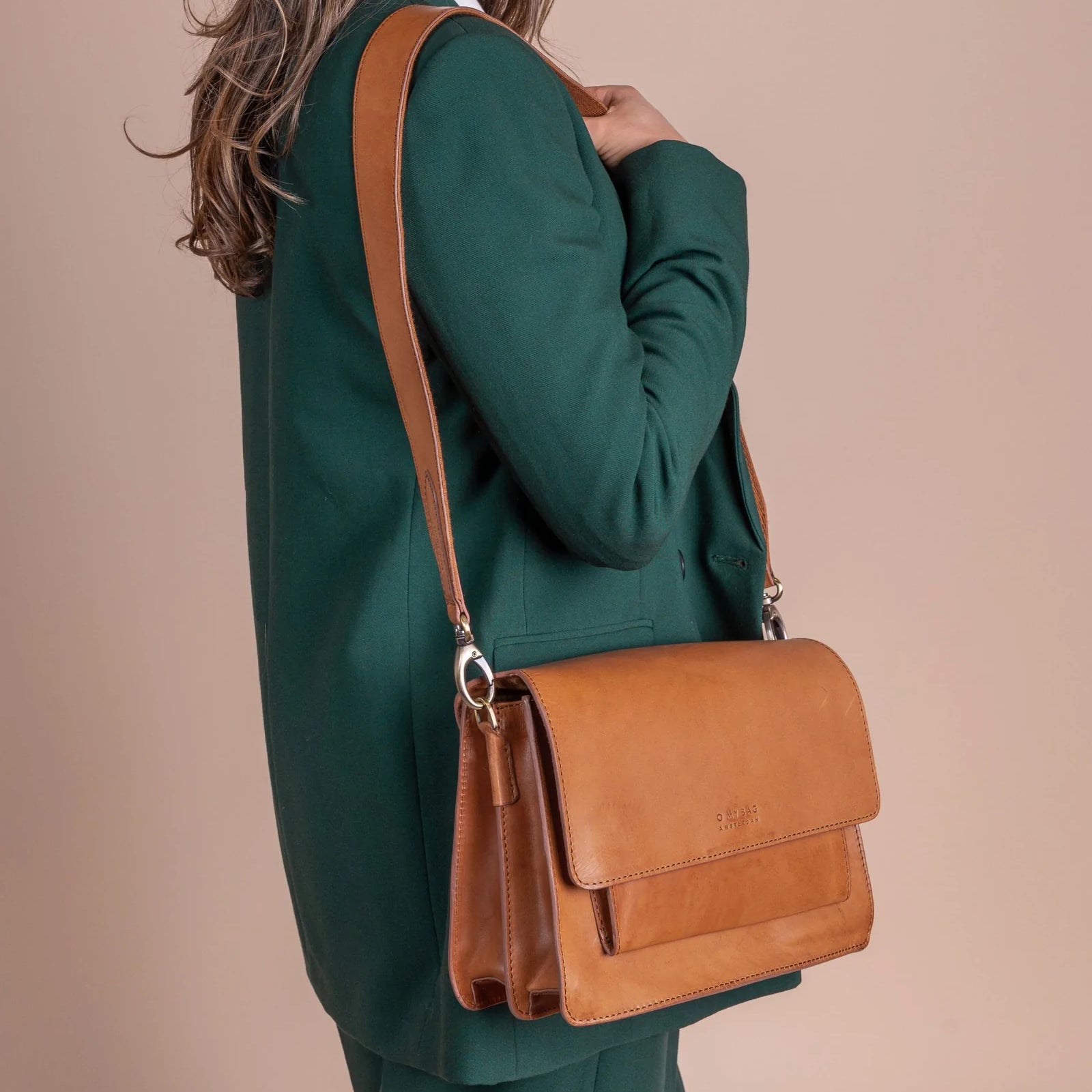 Bolso Harper Clásico Coñac (Correas Cuero)