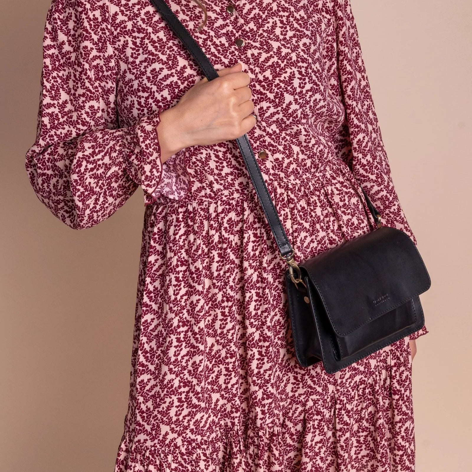 Mini sac Harper Classic noir (lanières en cuir)