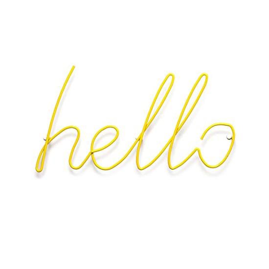 Porte-manteau jaune Hello