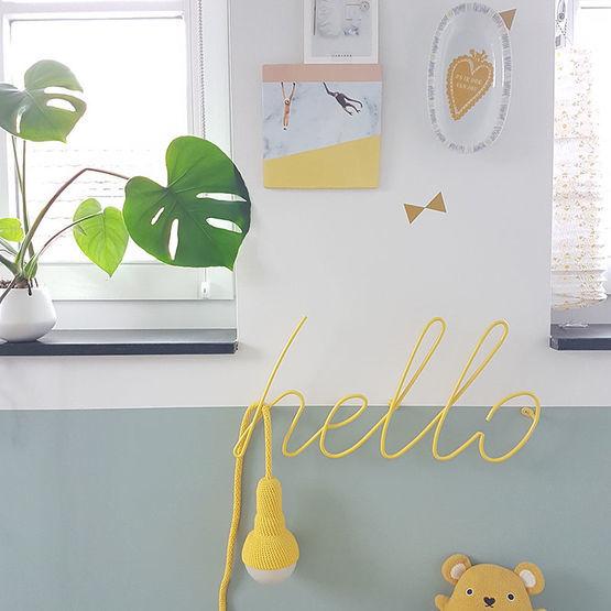 Porte-manteau jaune Hello