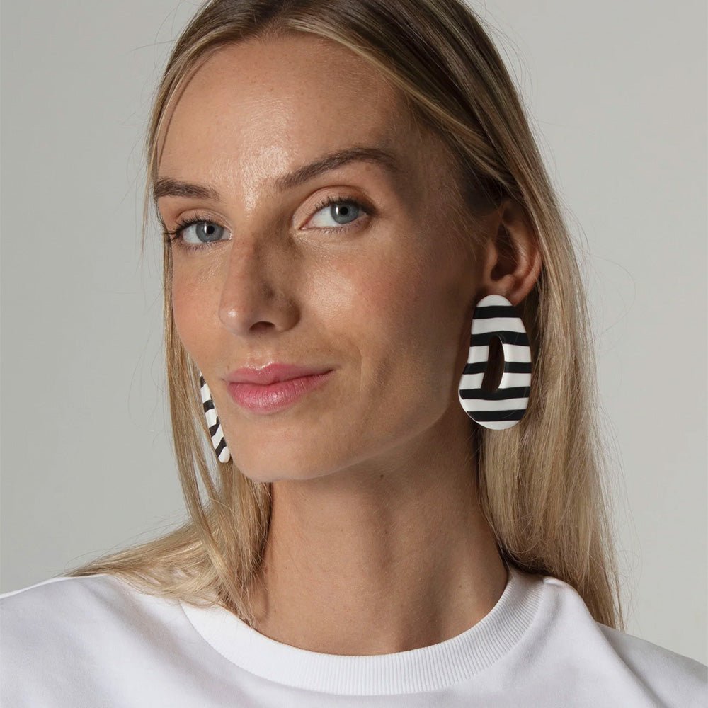 Pendientes Huevo Rayado