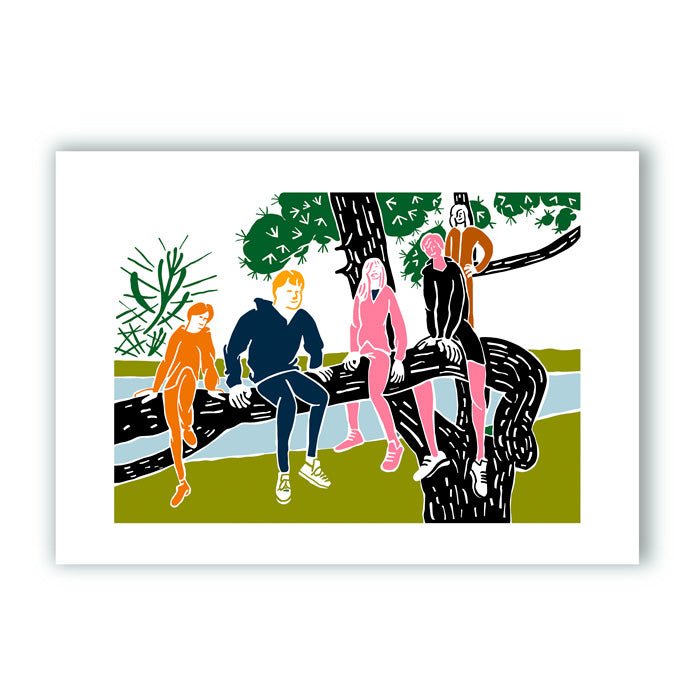 Jóvenes Subidos a un Árbol Impresión Giclée (exclusivo online)