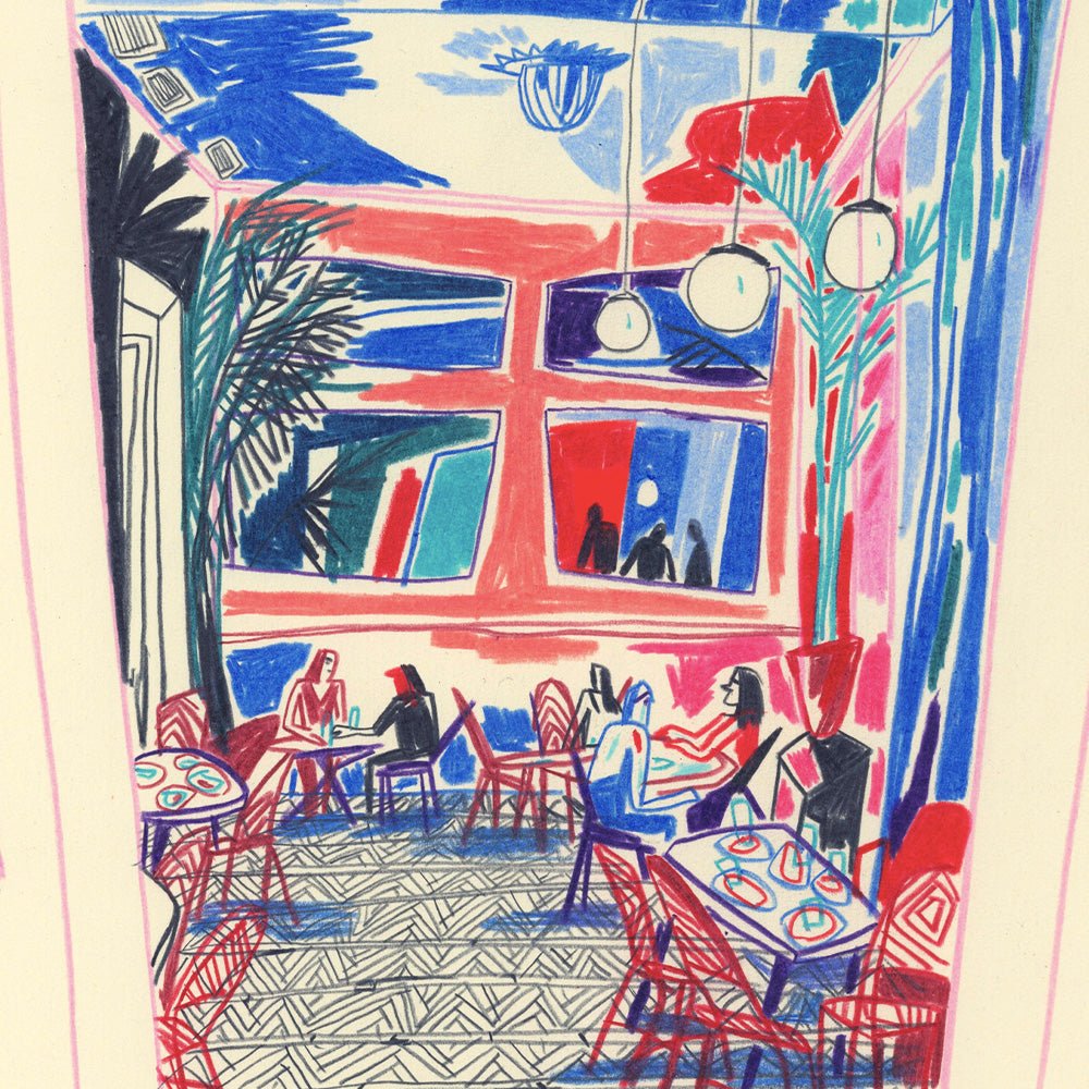 Kong Café y Bar Impresión Giclée