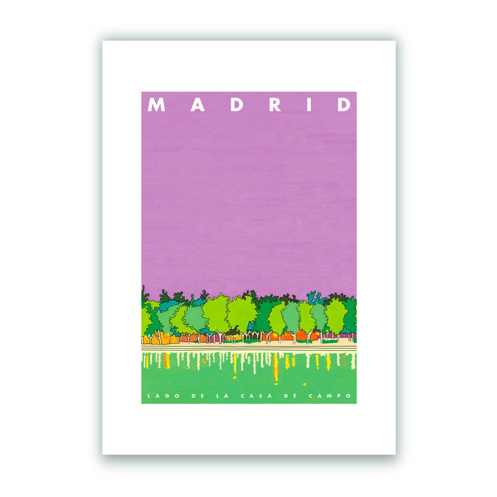 Madrid - Lago de la Casa de Campo Impresión Giclée