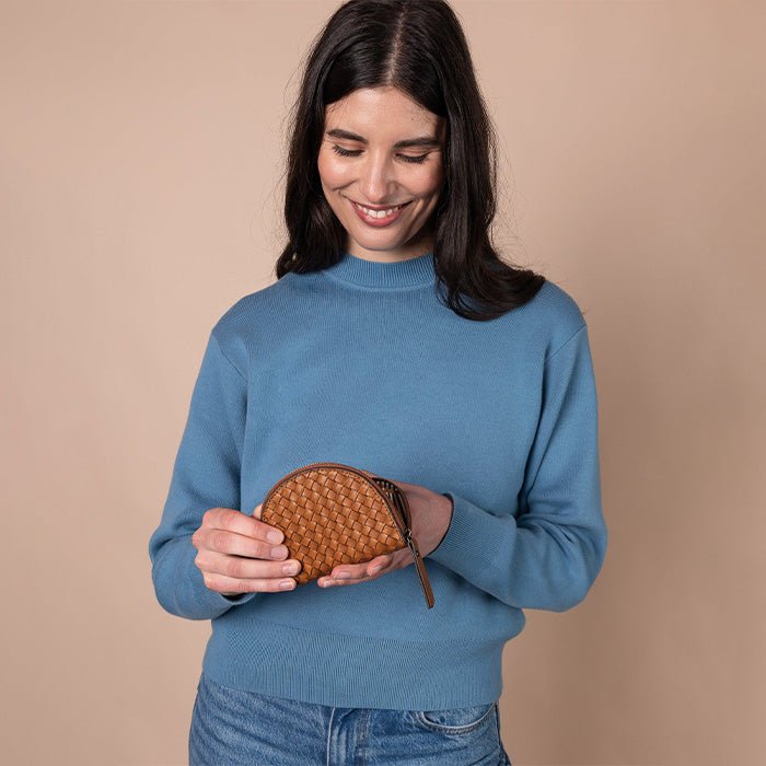 Cartera Laura Trenzado Camel