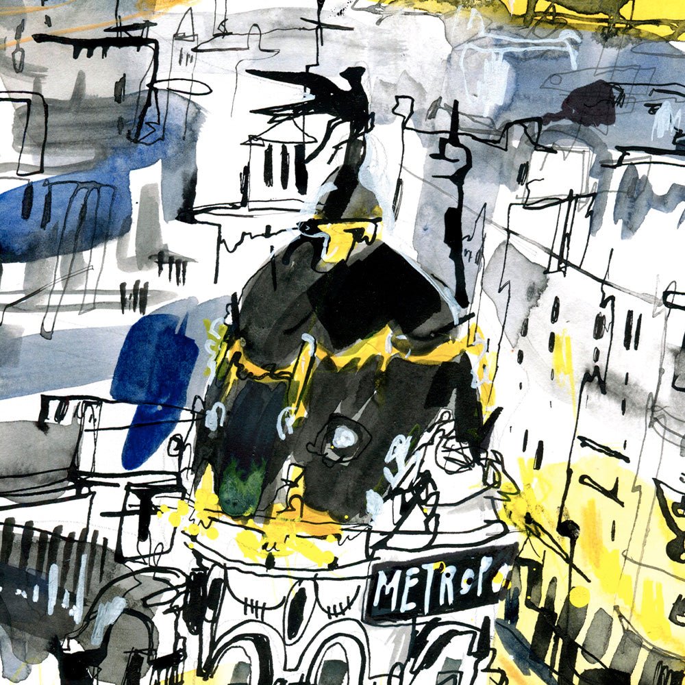 Madrid Gran Vía Atardecer Giclée Print