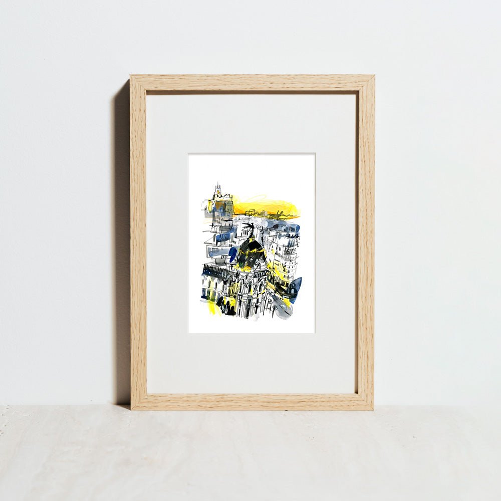 Madrid Gran Vía Atardecer Giclée Print