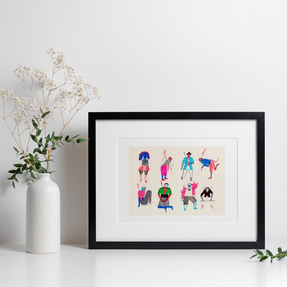 Malabares con Fuego Impresión Giclée