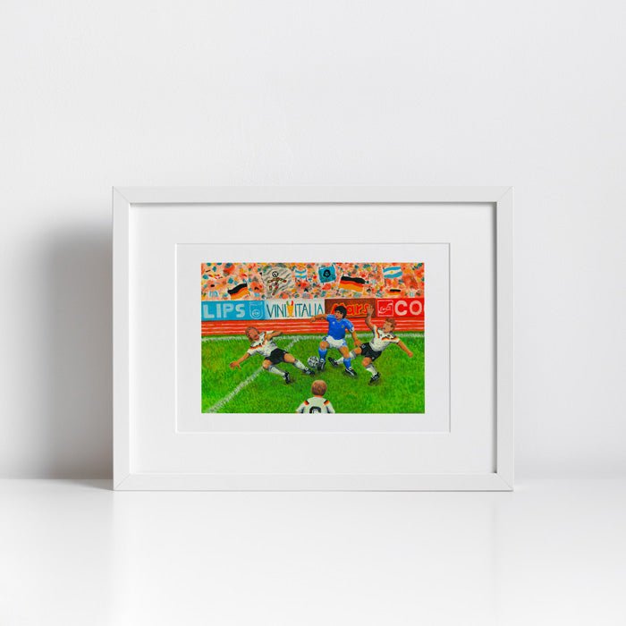 Maradona contra Alemania Impresión Giclée