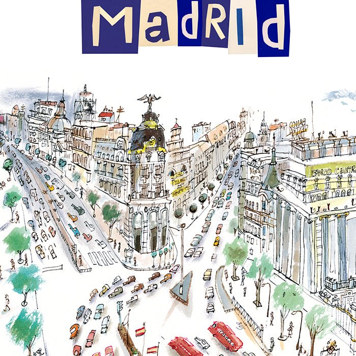 Gran Vía, edificio Metrópolis Letras Impresión giclée