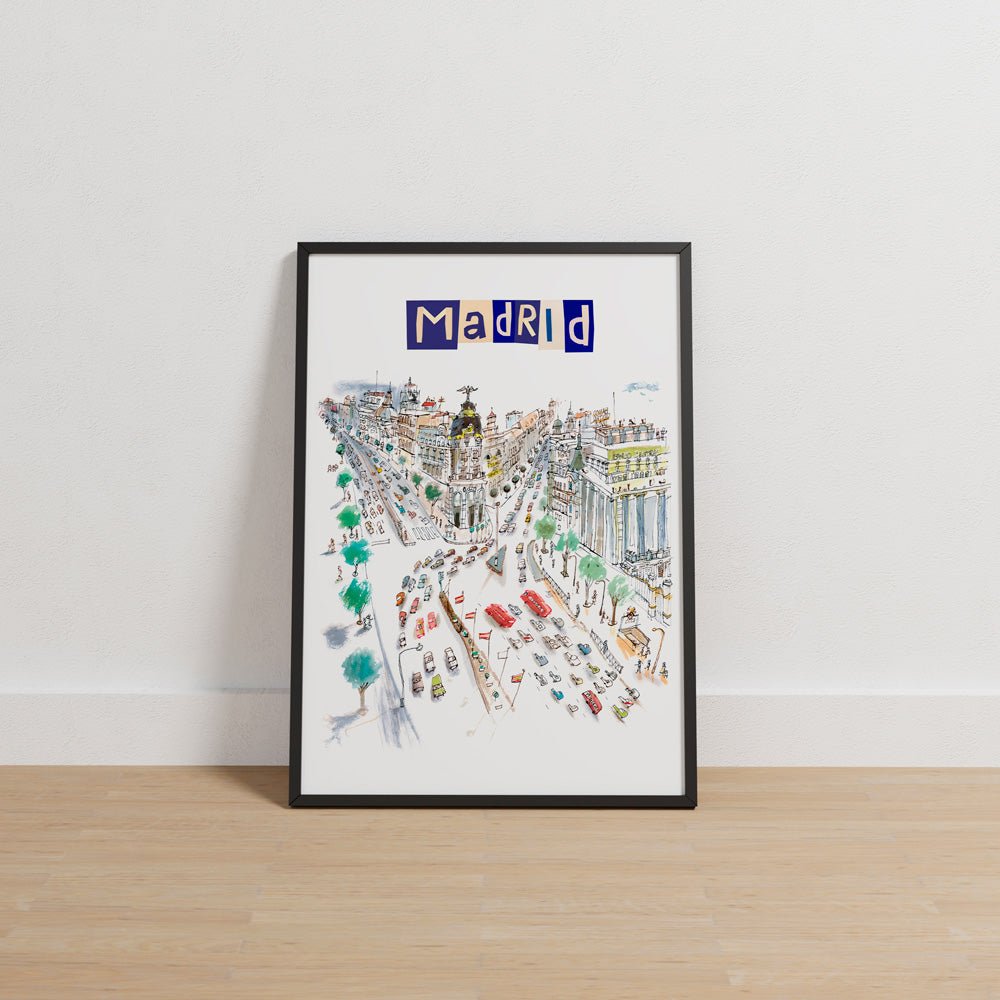 Gran Vía, edificio Metrópolis Letras Impresión giclée