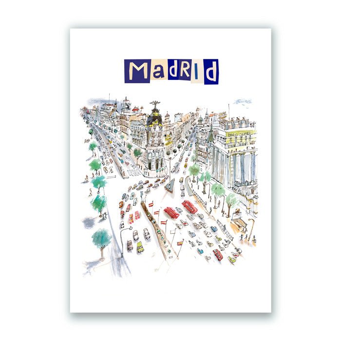 Gran Vía, edificio Metrópolis Letras Impresión giclée