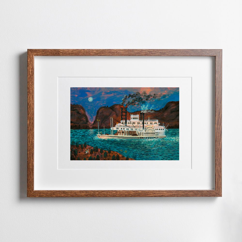 Bateau à vapeur Missouri Crow Giclée Print