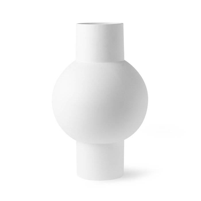 Vase blanc mat M