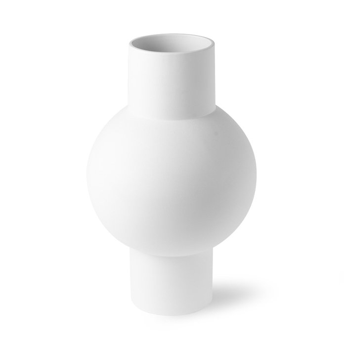Vase blanc mat M