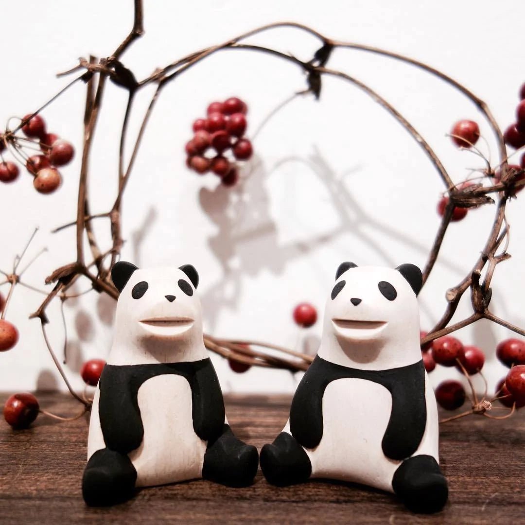 Panda Animal de Madera Pole Pole