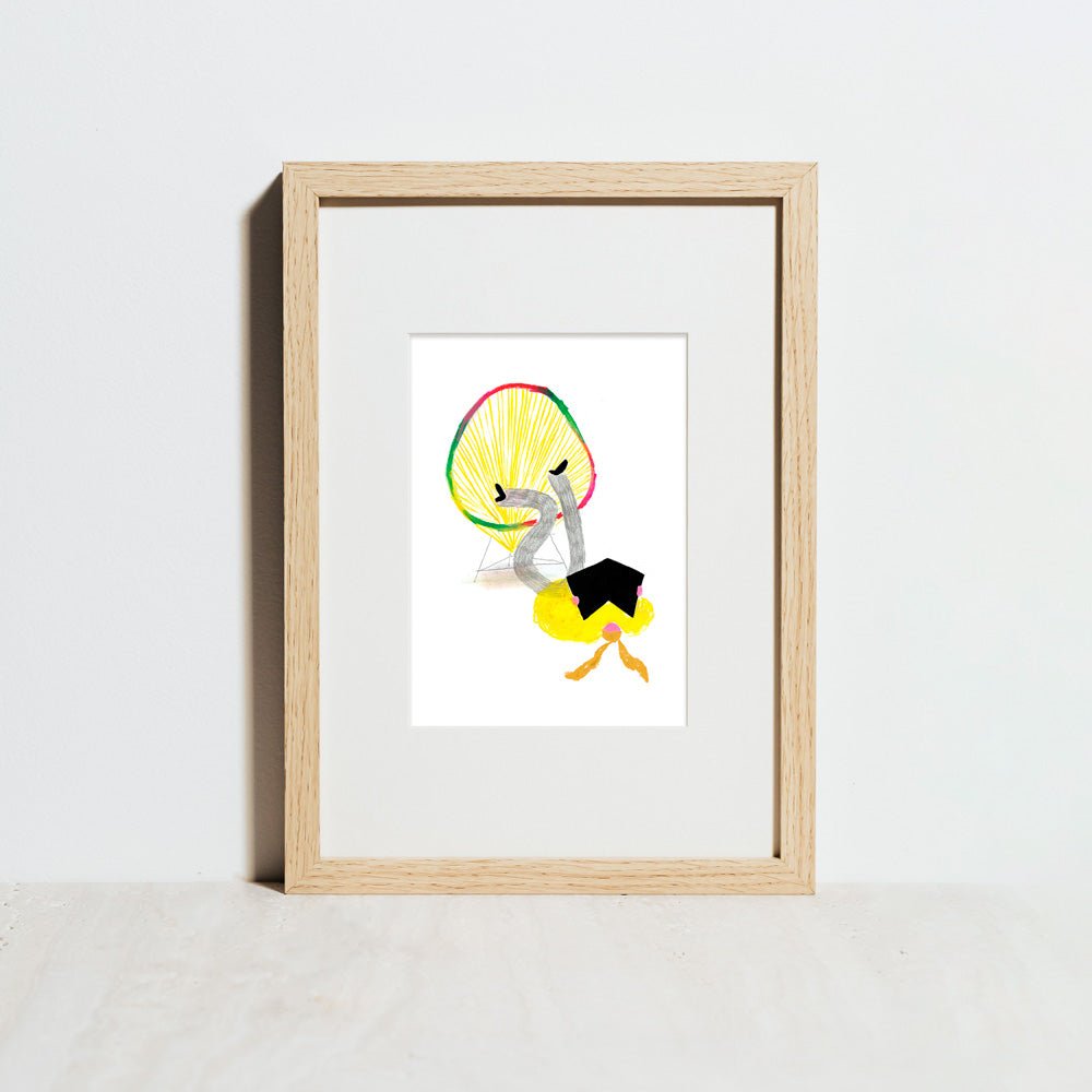 Personaje Leyendo por los Suelos 01 Impresión Giclée