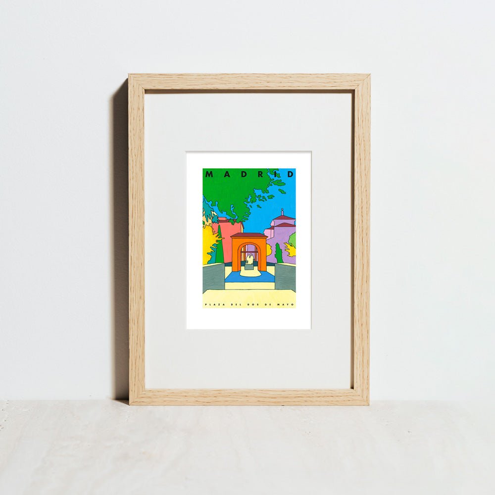 Madrid - Place du Dos de Mayo A5 Giclée Print