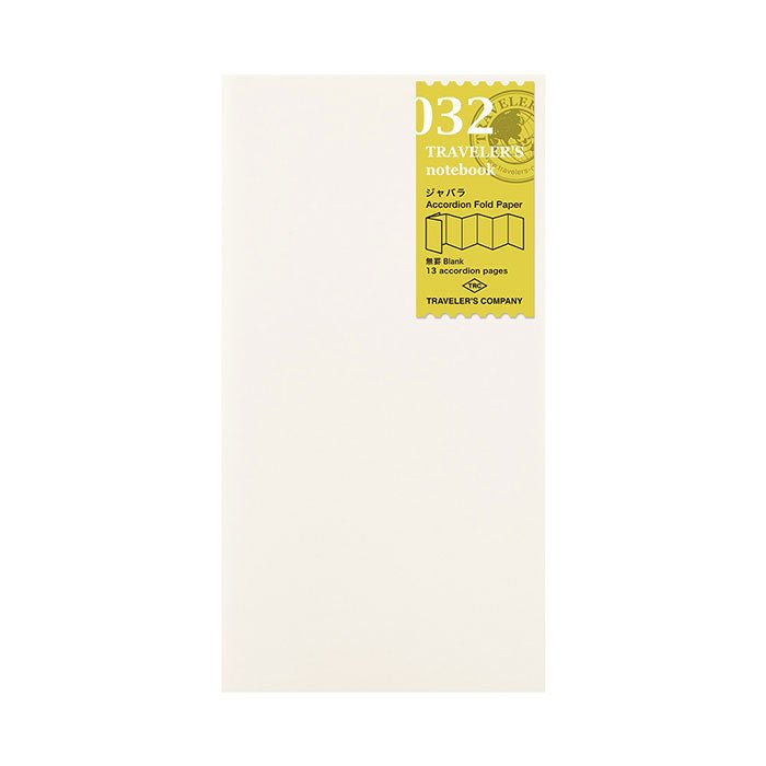 Traveler's Notebook Recambio 032 Papel en Acordeón - Tamaño Regular