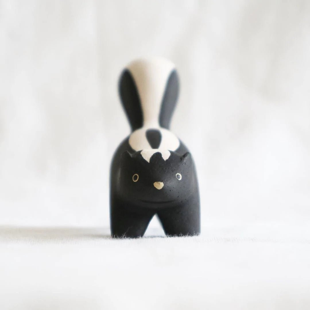 Perche en bois pour animaux, perche en forme de mouffette