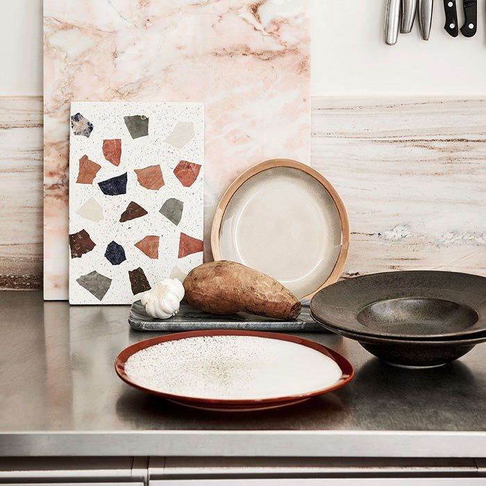 Plateau en marbre gris