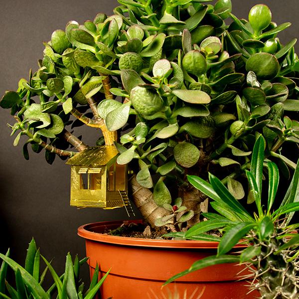 Pequeña Casa En El Árbol Para Tus Plantas