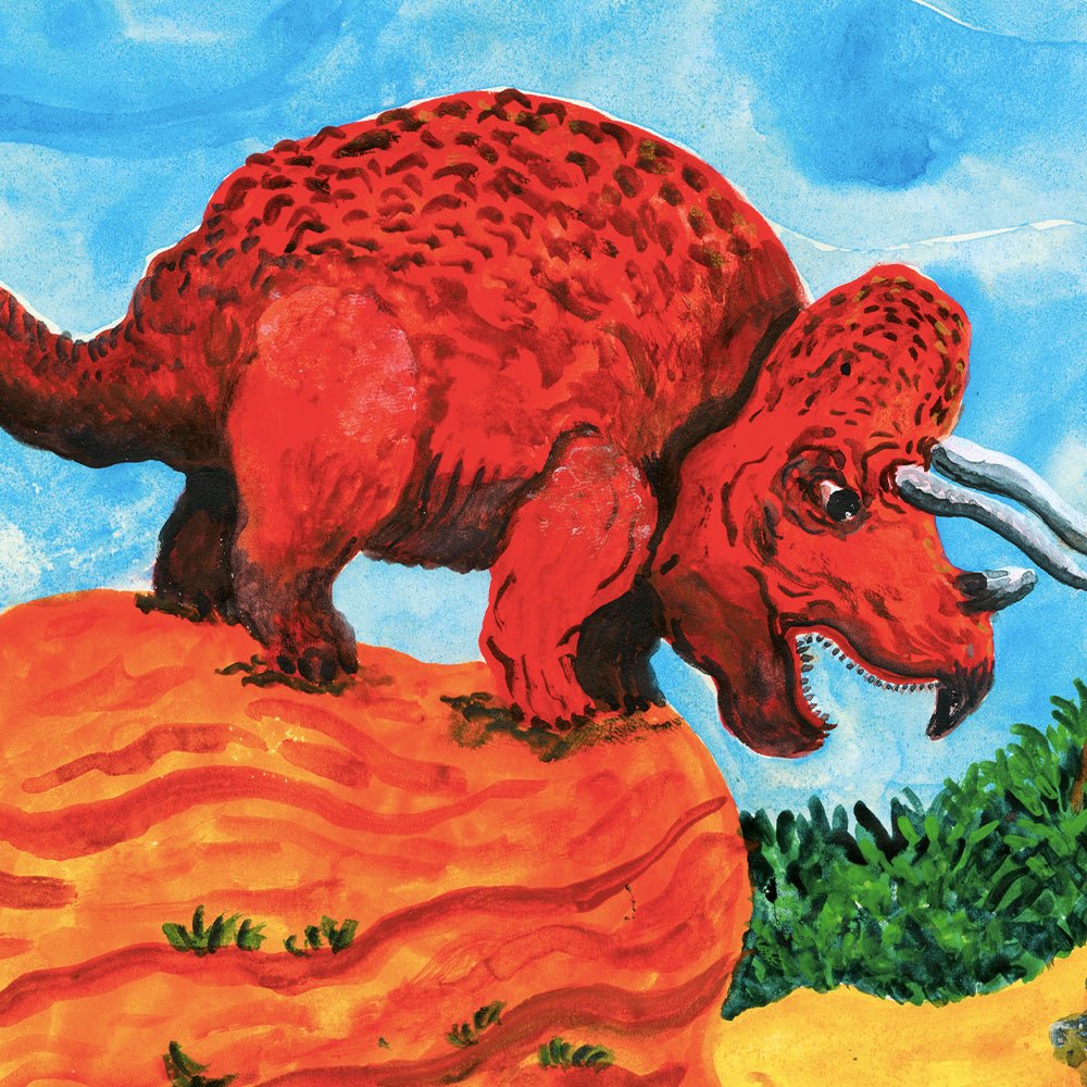 DinoWestern Triceratops Impresión Giclée