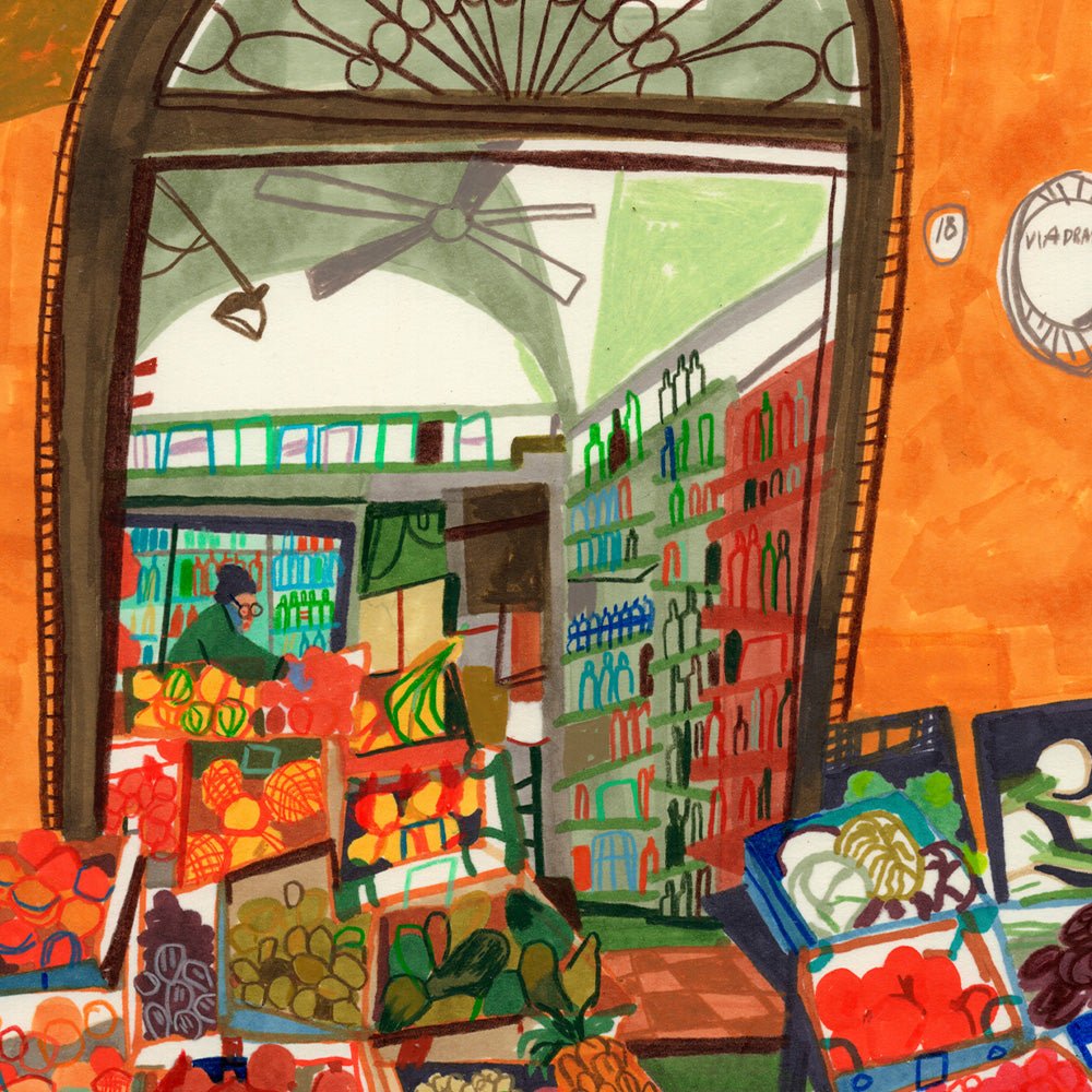 Via Drapperie, Bologna Impresión Giclée