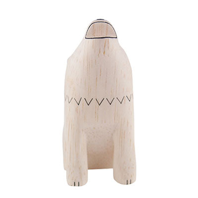 Lobo Animal de Madera Pole Pole