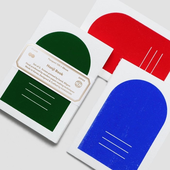 Carnet de passeport (lot de 3) Bleu